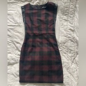 Valerie Dumaine plaid shift dress